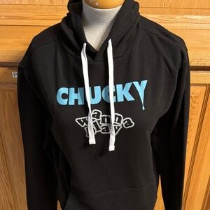 Men's Small Chucky Hoodie Sweatshirt Black Warm Classic Causal Horror